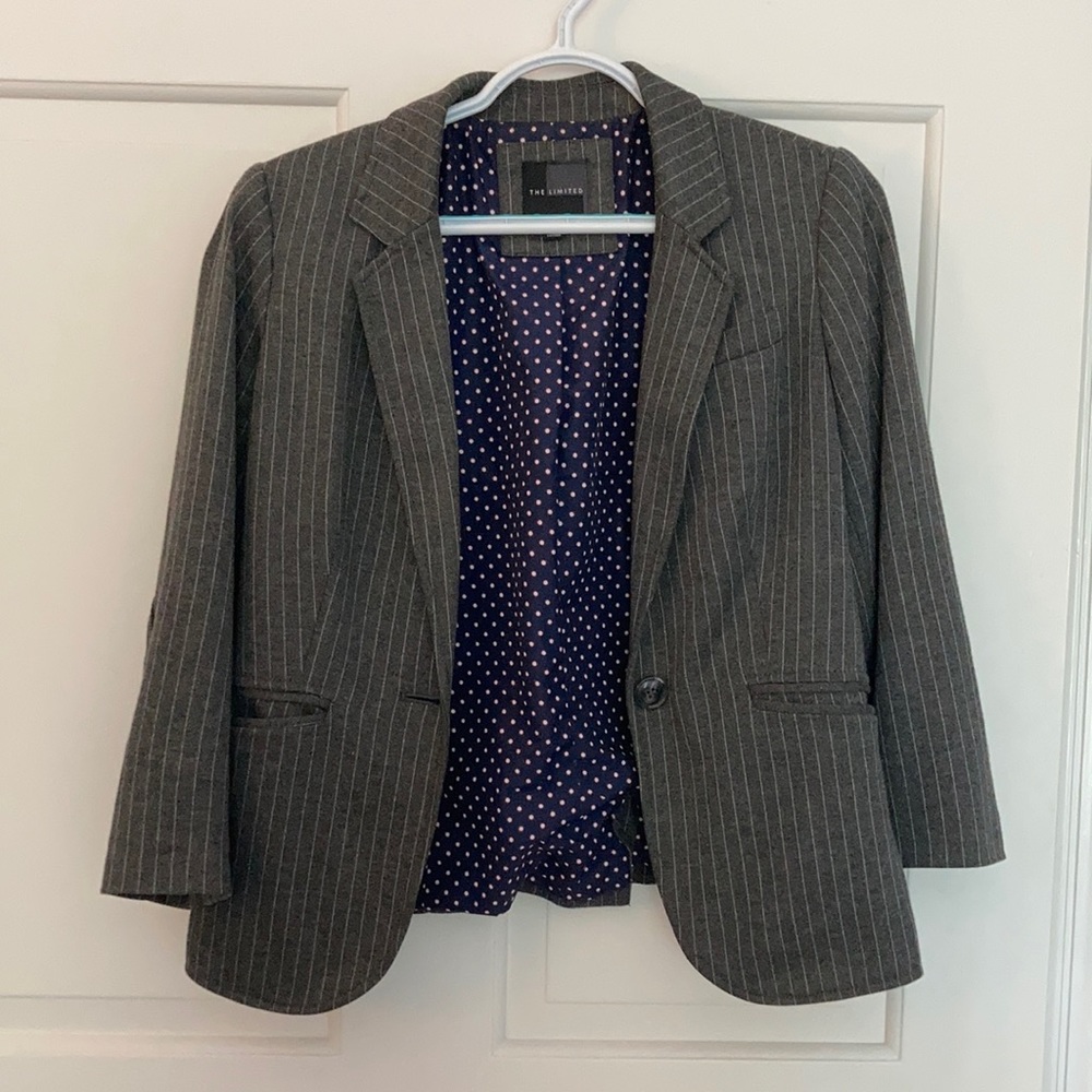 Gray Pinstripe Blazer